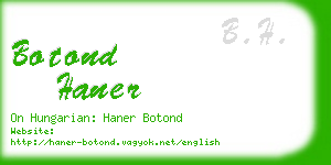 botond haner business card